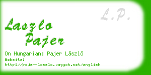 laszlo pajer business card